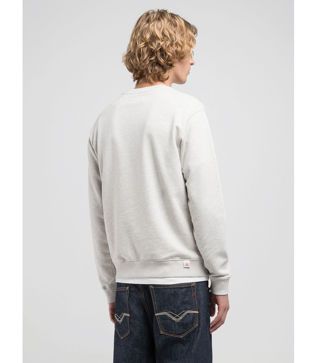 クルーネックコットンフリース 詳細画像 グレーメランジ 2